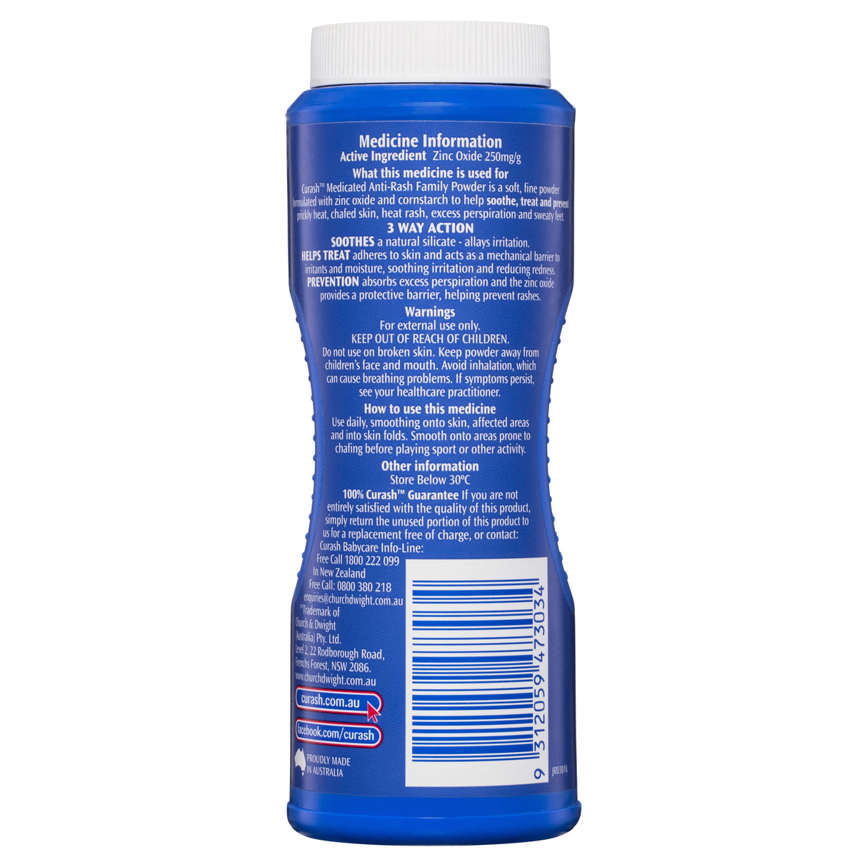 Curash Family Powder Medicated Anti-Rash 100g