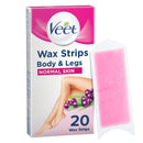 Veet Easy-Gel Legs Wax Strips Shea Butter and Acai Berries Scent