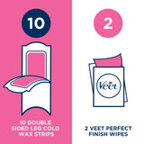 Veet Easy-Gel Legs Wax Strips Shea Butter and Acai Berries Scent
