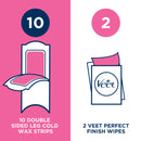 Veet Easy-Gel Legs Wax Strips Shea Butter and Acai Berries Scent