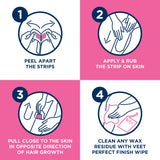 Veet Easy-Gel Legs Wax Strips Shea Butter and Acai Berries Scent