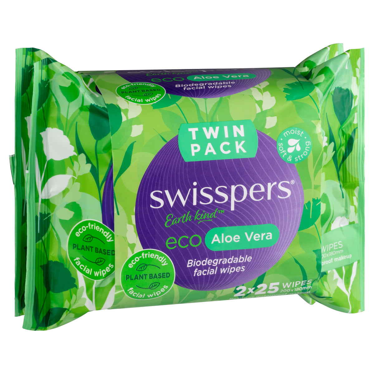 SWISSPERS Eco Aloe Fac Wipes 25x2pk