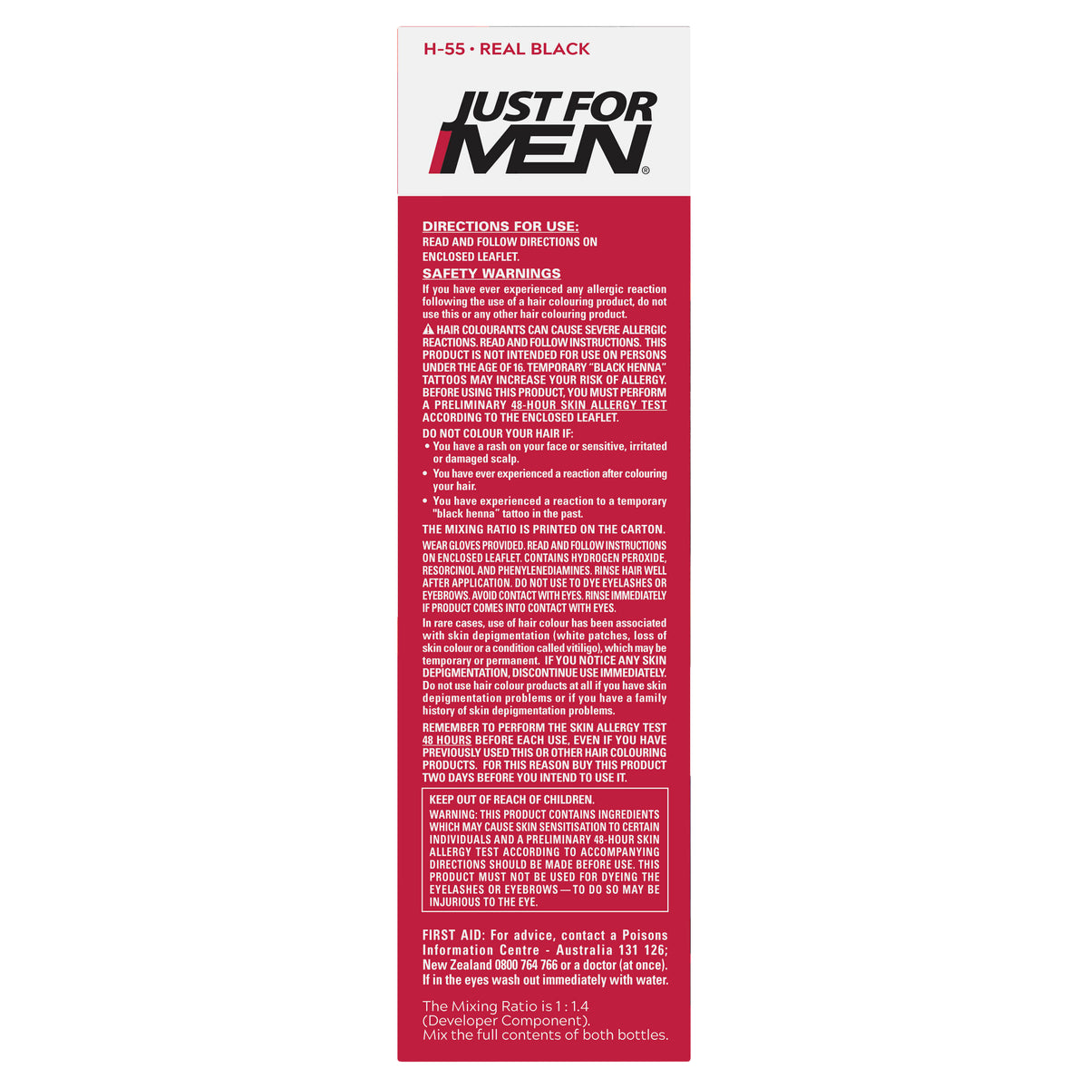 Just For Men Shampoo-In Haircolour Real Black