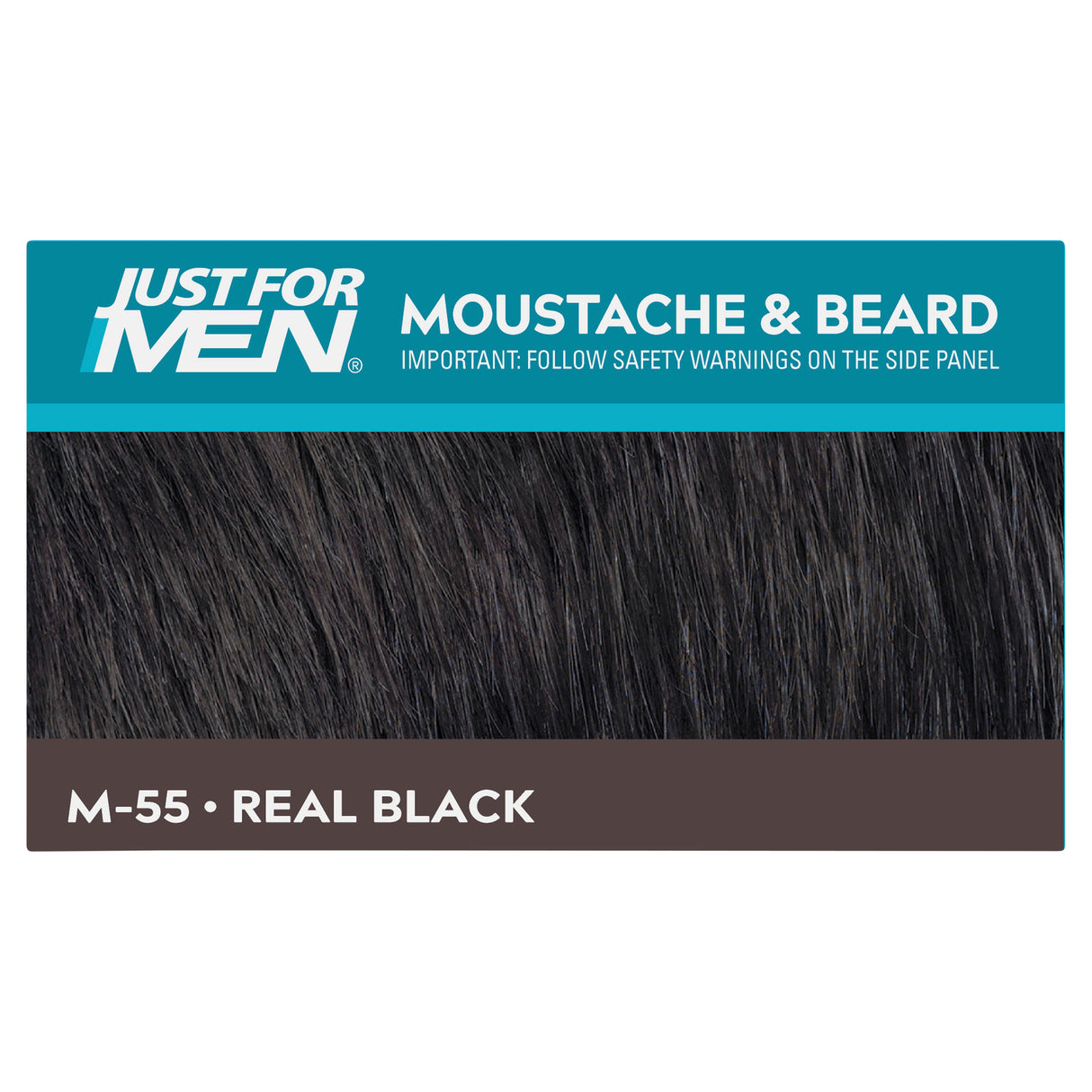 Just For Men Moustache & Beard Brush-In Colour Gel Real Black