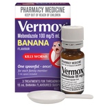 Vermox Worming Treatment Banana Flavoured Liquid 15ml