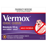 Vermox Worming Treatment Choc Chews 4 Tablets