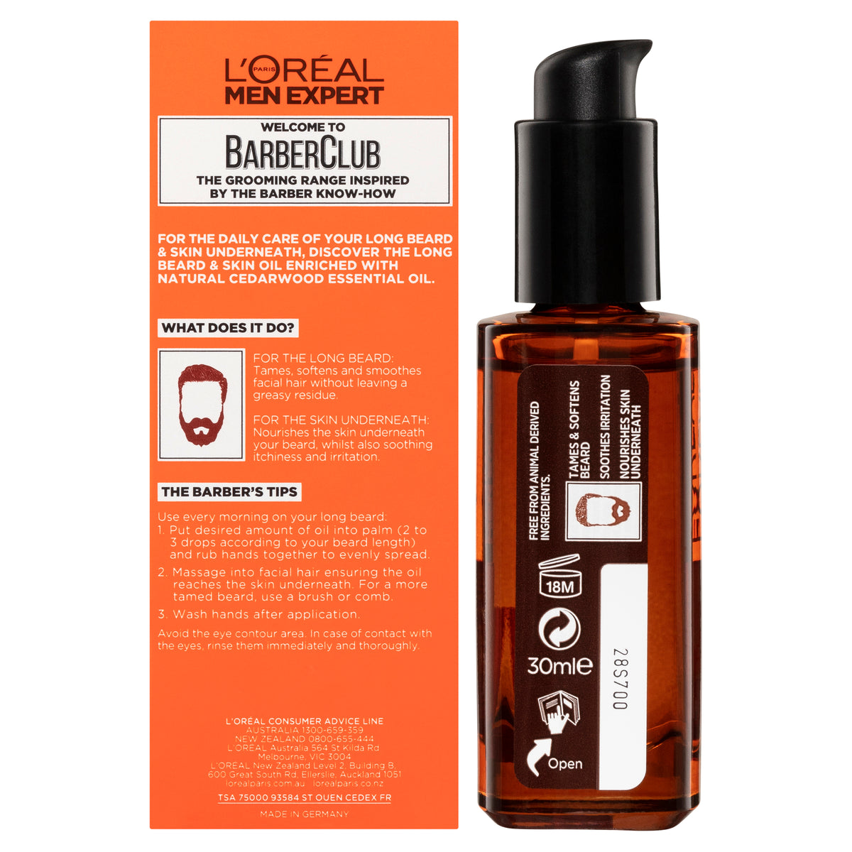 L'Oreal Men Expert Barber Club Beard Oil 30ml