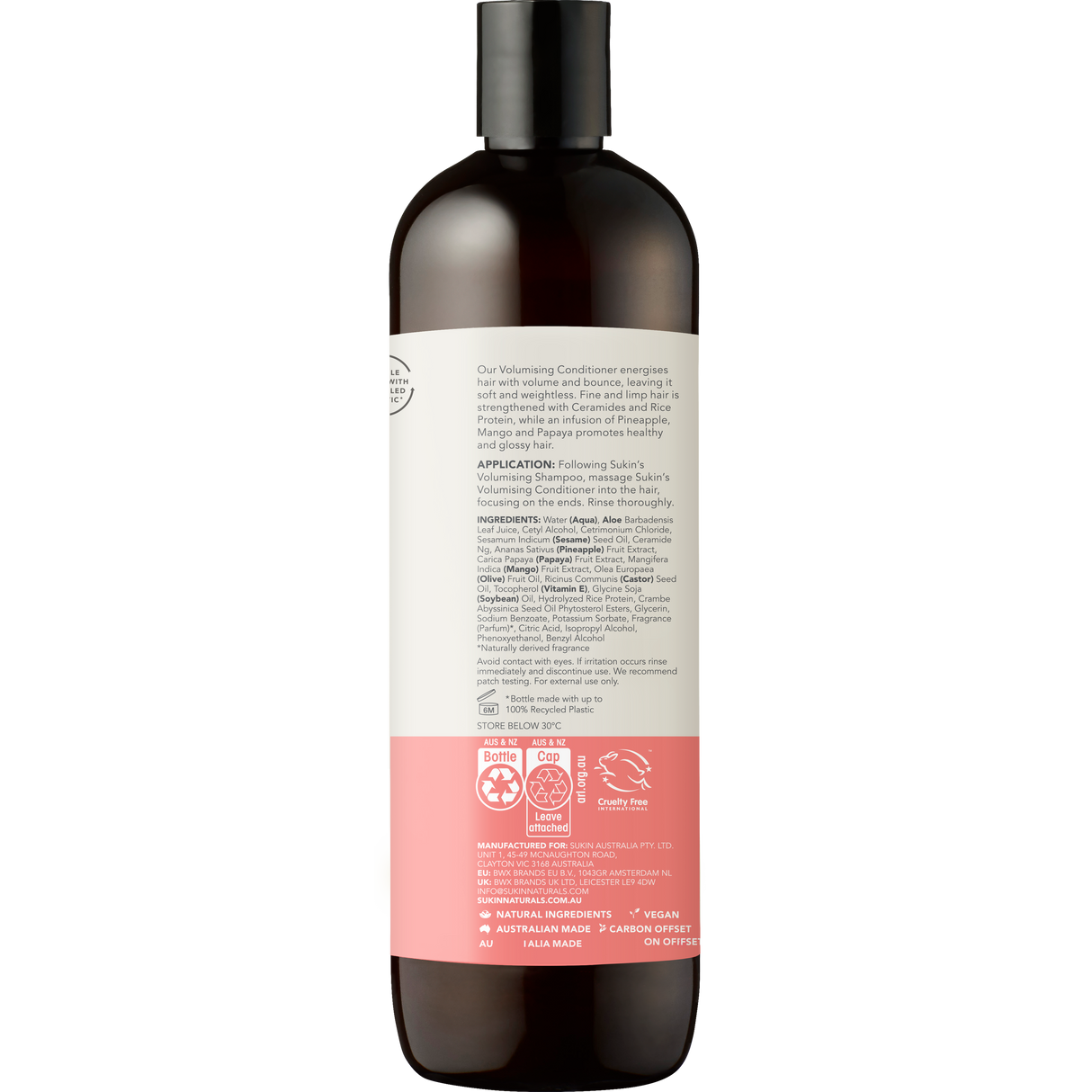 Sukin Haircare Volumising Conditioner 500ml