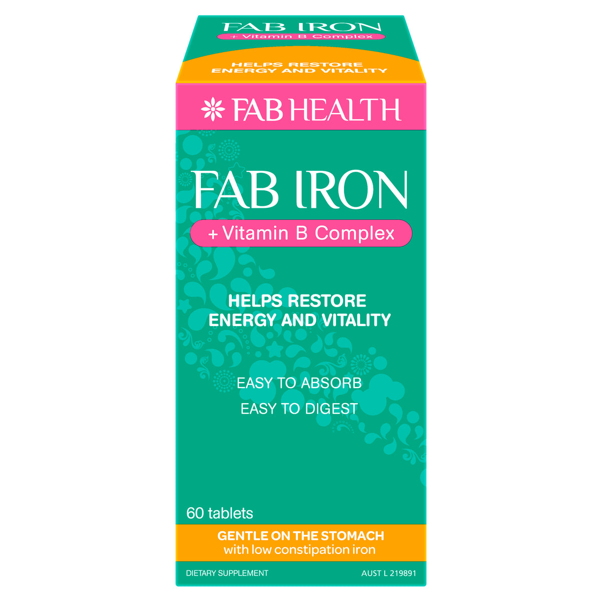 Fab Iron + Vitamin B Complex 60s