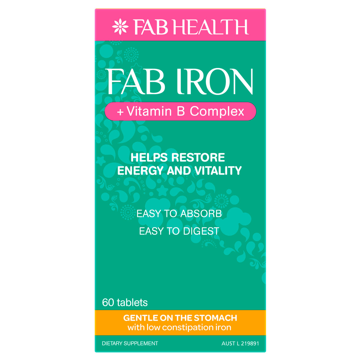 Fab Iron + Vitamin B Complex 60s