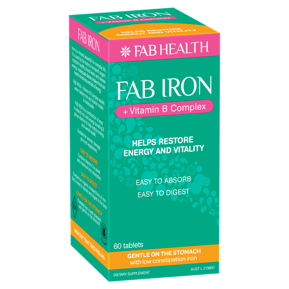 Fab Iron + Vitamin B Complex 60s