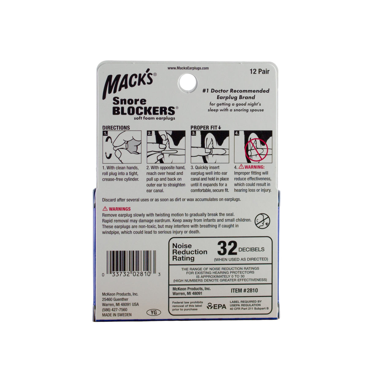 Macks Snore Blockers 12