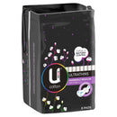 U by Kotex Cotton Ultrathin Pads Overnight with Wings 8 Pack