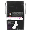 U by Kotex Cotton Ultrathin Pads Overnight with Wings 8 Pack