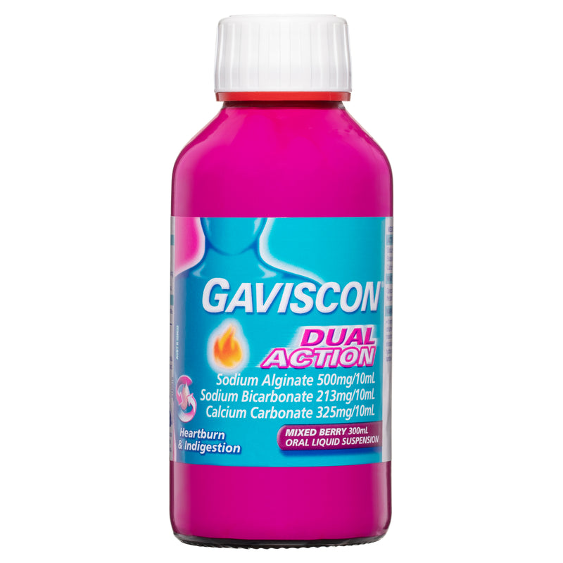 Gaviscon Dual Act Mixed Berry Liquid 300ml
