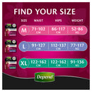 Depend Real Fit Incontinence Underwear Regular Women Medium 8 Pack