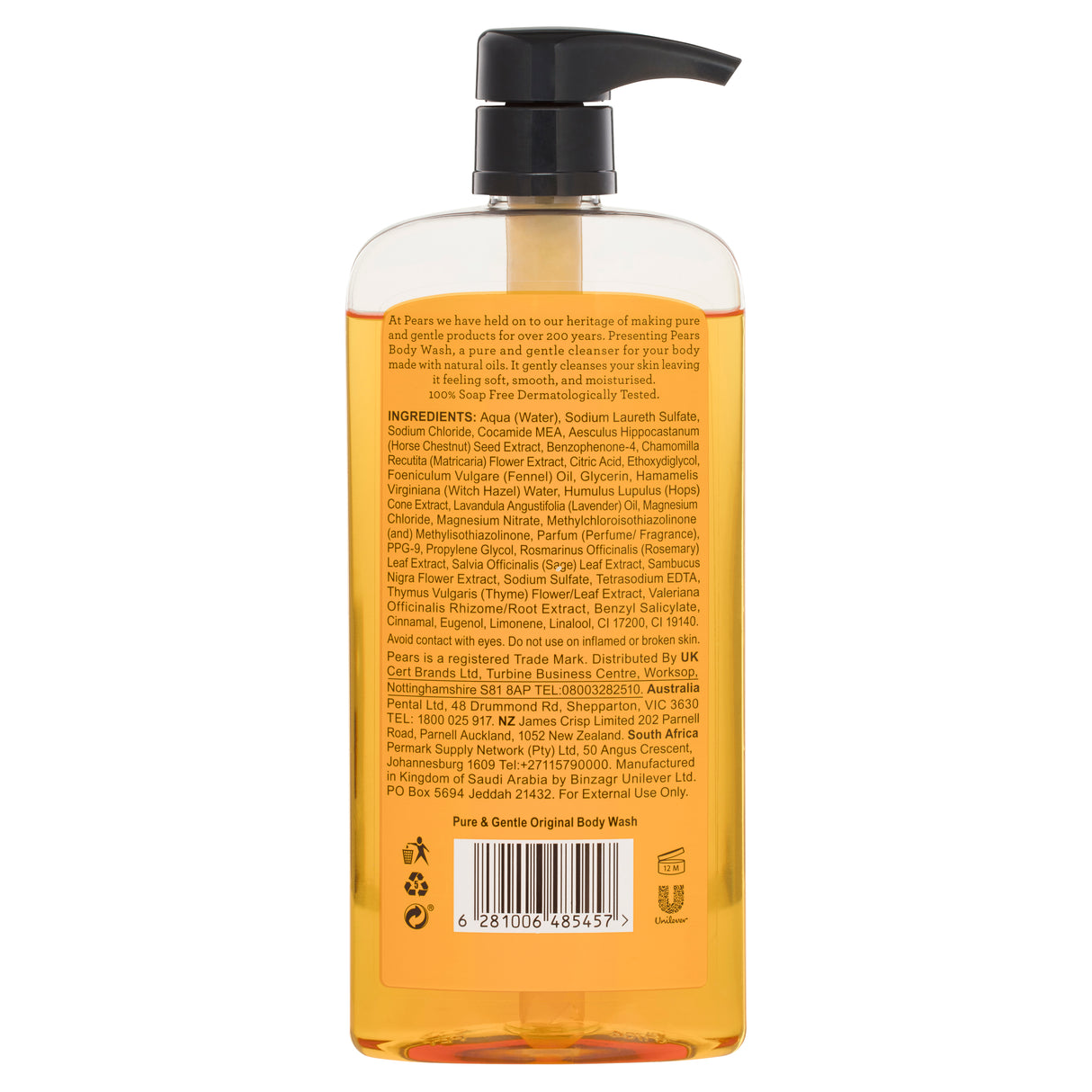 Pears Body Wash with Natural Oils 500 mL