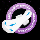 U by Kotex Cotton Ultrathin Pads Overnight with Wings 8 Pack