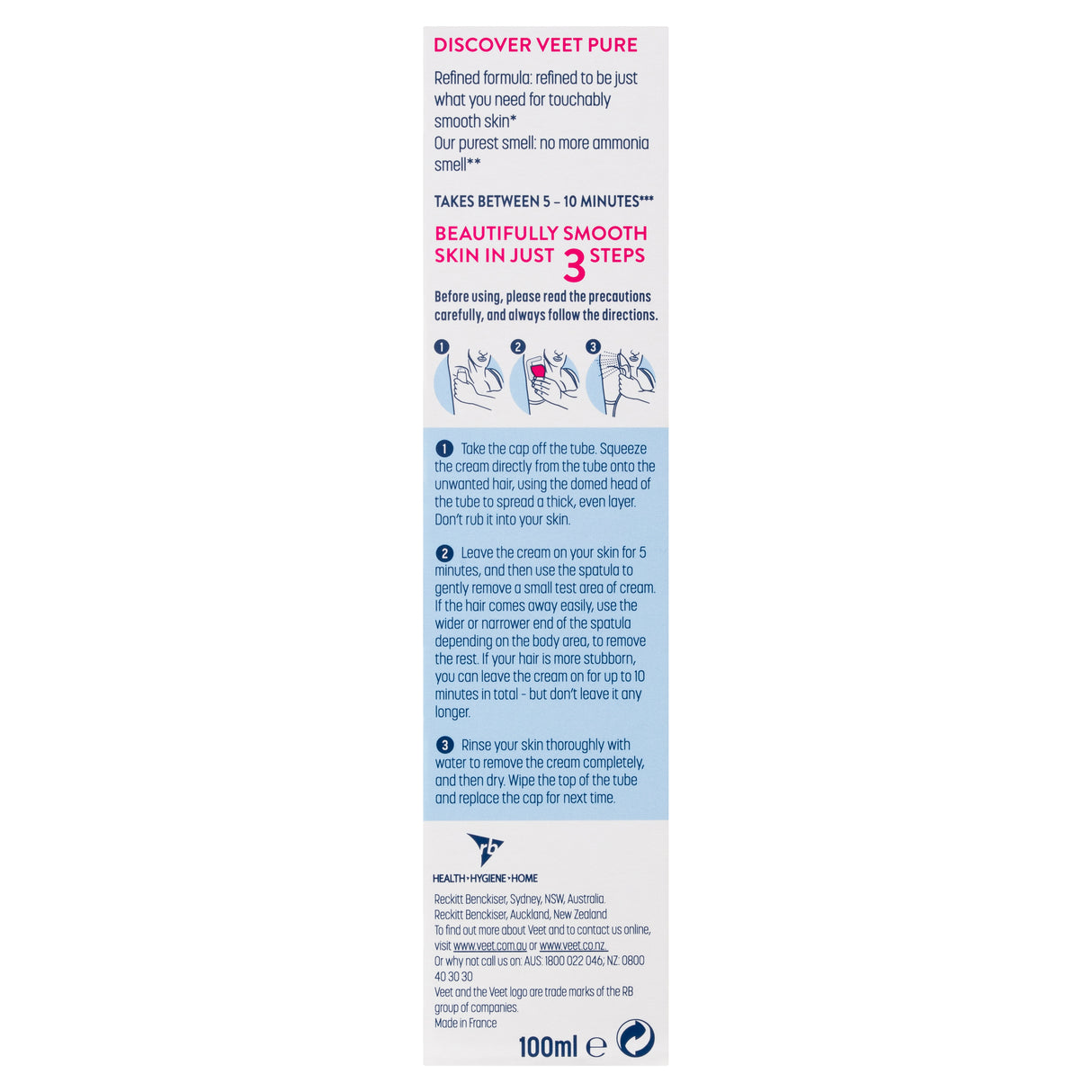Veet Pure Hair Removal Cream Bikini and Underarm Dome Applicator