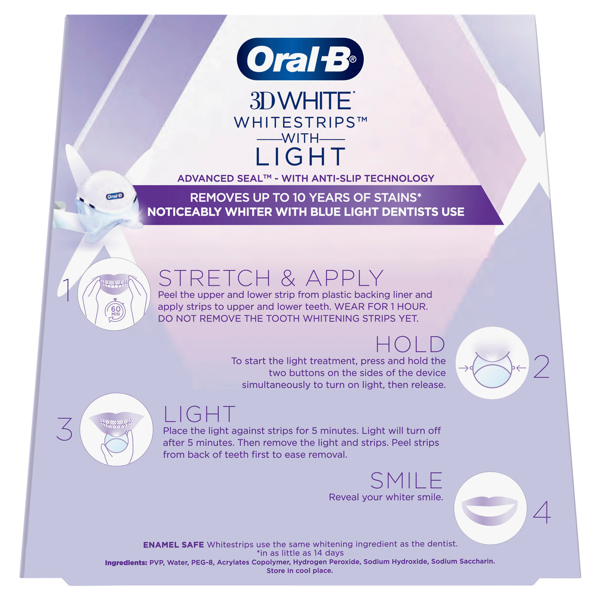 Oral-B 3D Whiten Strips with LED Light 14pk