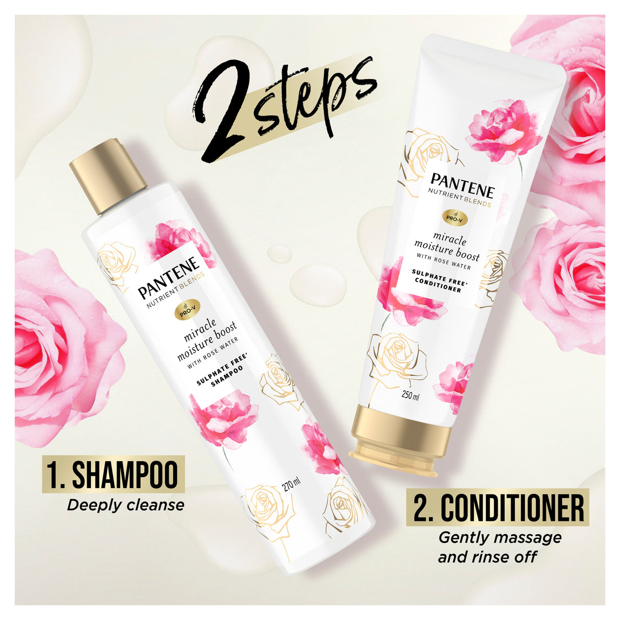 Pantene Nutrient Blends Rosewater Conditioner 250ml