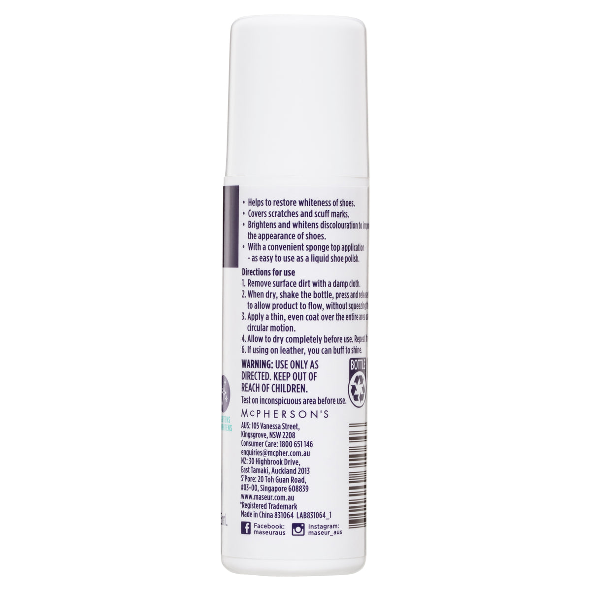 Maseur Footcare Sneaker Whitener 75mL