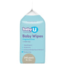 babyU Baby Wipes 240 Pack