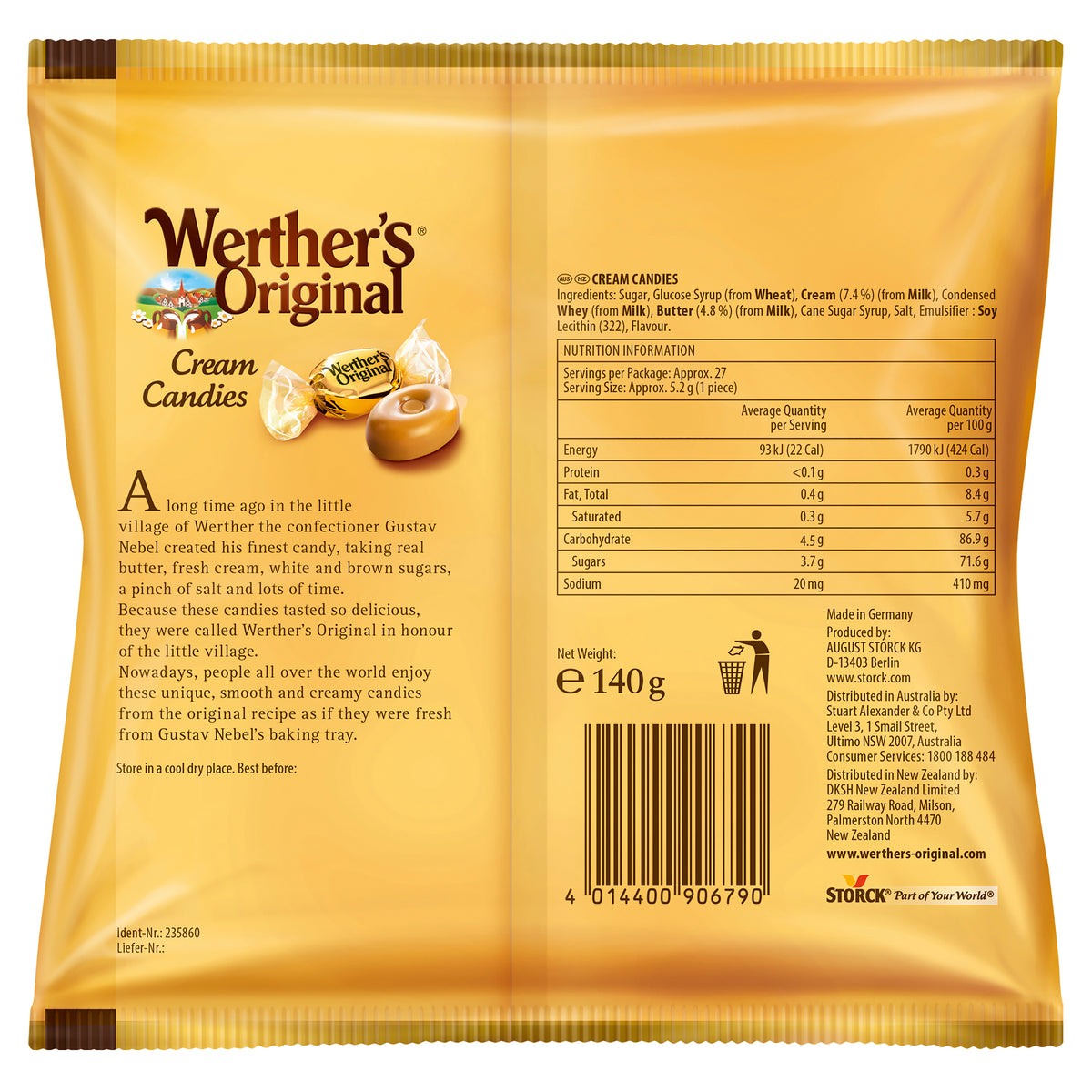 WERTHERS Original Bag140g