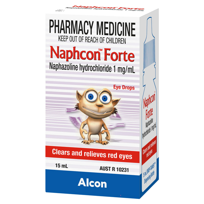 Naphcon Forte Eye Drops 15mL for Red Congested Eye Relief