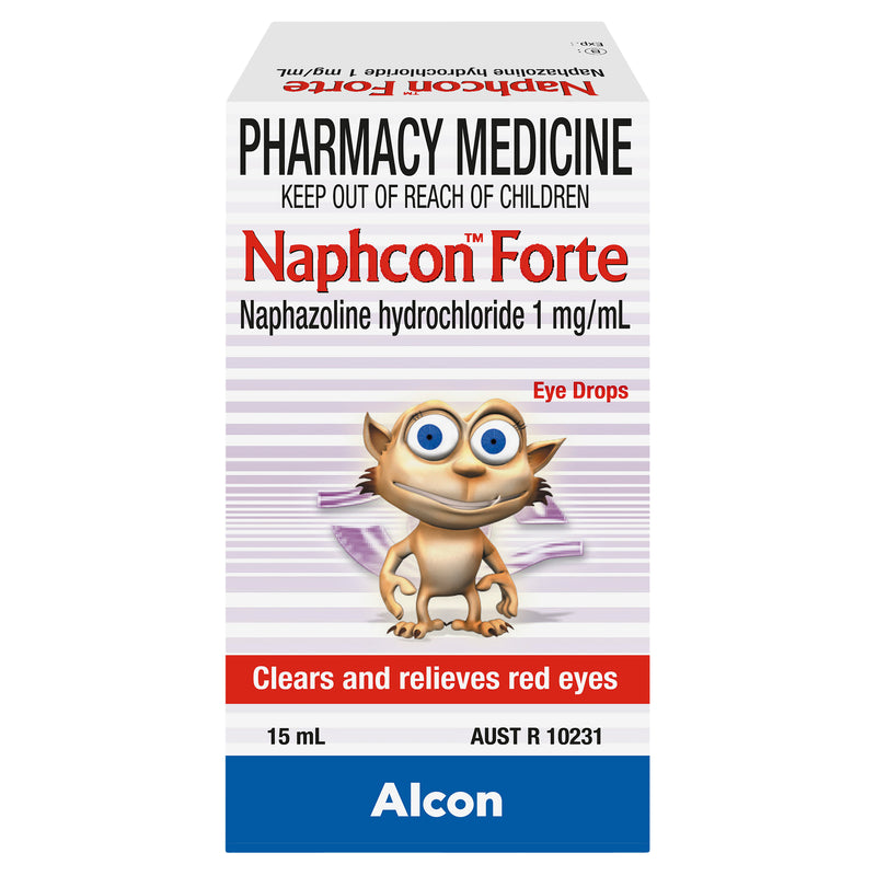 Naphcon Forte Eye Drops 15mL for Red Congested Eye Relief