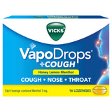 VICKS Vapodrops+Cough Honey & Lemon Menthol 16