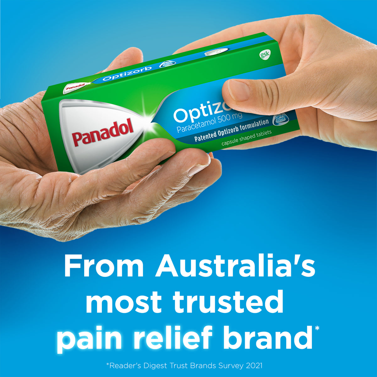 Panadol with Optizorb for Pain Relief, Paracetamol - 500mg 20 Caplets