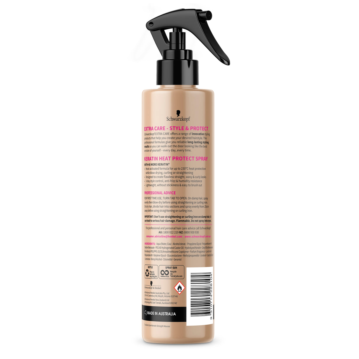 Schwarzkopf Extra Care Keratin Heat Protect Spr 250ml