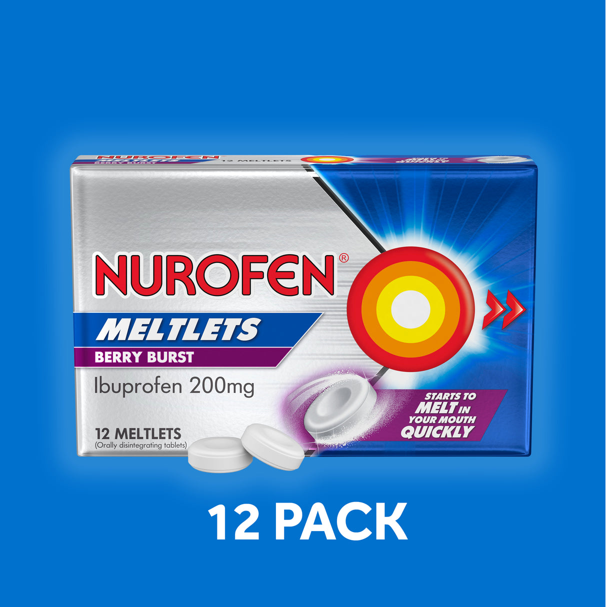 NUROFEN Meltlets Berry Burst 200mg 12 Pack