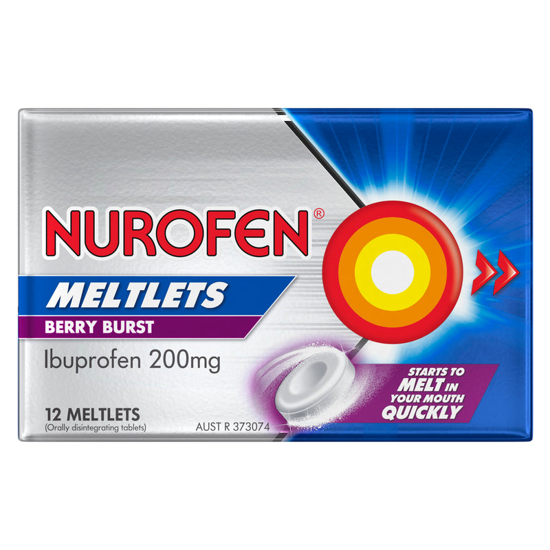 NUROFEN Meltlets Berry Burst 200mg 12 Pack