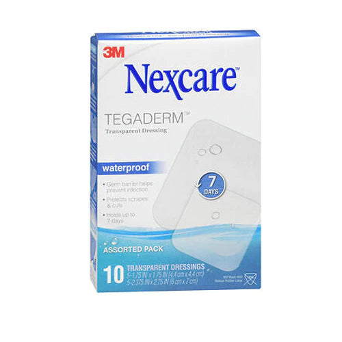 Nexcare Tegaderm Waterproof Dressing Assorted 10/Box