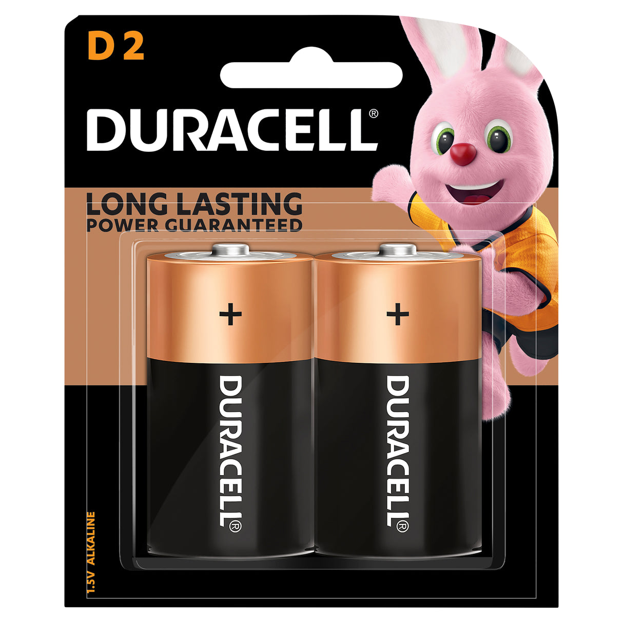 Duracell Reg MN1300B2 1.5V D 2Pack