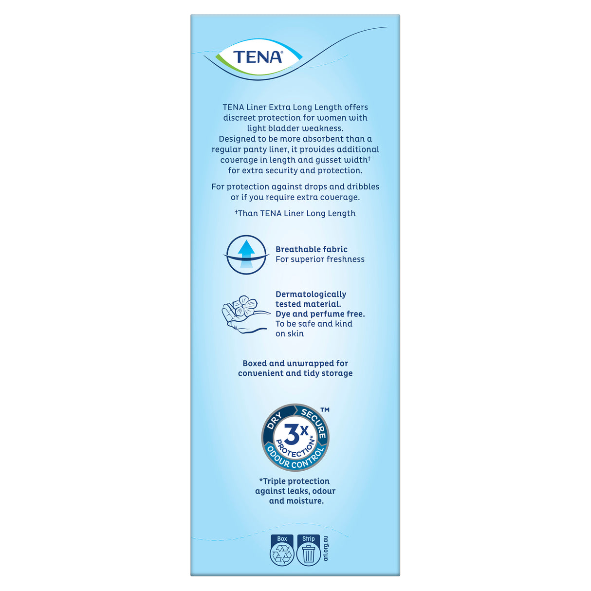 TENA Extra Long Length Liner 24 pack