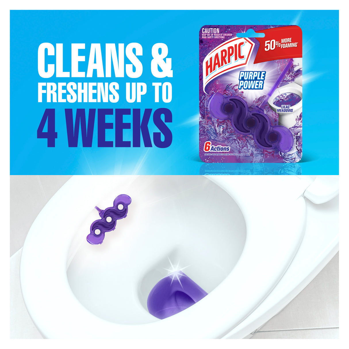 Harpic Toilet Block Purple Power Single