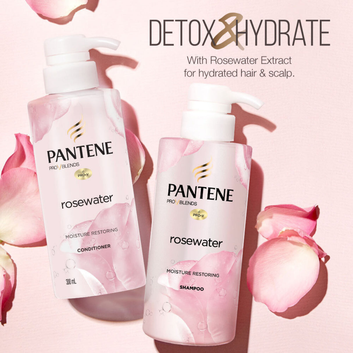 Pantene Micellar Water Rose Water Shampoo 530ml