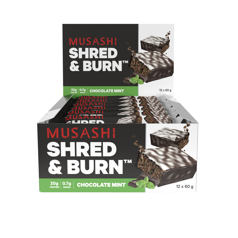 Musashi Shred & Burn Bar Chocolate Mint 60g