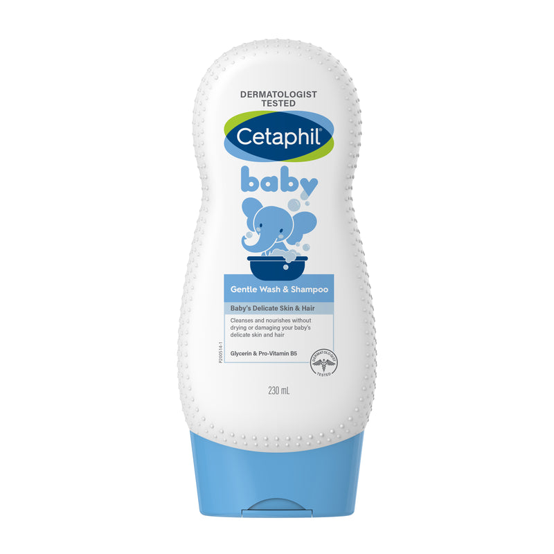 Cetaphil Baby Gentle Wash & Shampoo 230mL, For Newborn Baby