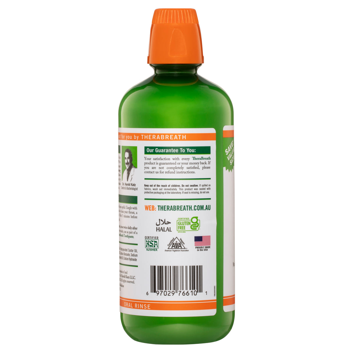 TheraBreath Fresh Breath Oral Rinse Mild Mint 1L