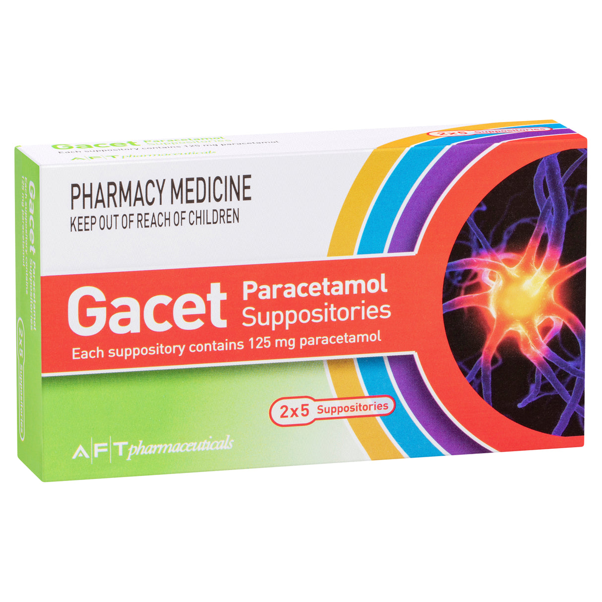 Gacet® Paracetamol 125mg Suppositories 10 Pack