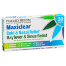 Maxiclear® Cold & Nasal Relief/Hayfever & Sinus Relief 30 Tablets