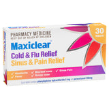 Maxiclear® Cold & Flu/Sinus & Pain Relief 30 Tablets