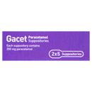 Gacet® Paracetamol 250mg Suppositories 10 Pack