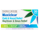 Maxiclear® Cold & Nasal Relief/Hayfever & Sinus Relief 30 Tablets
