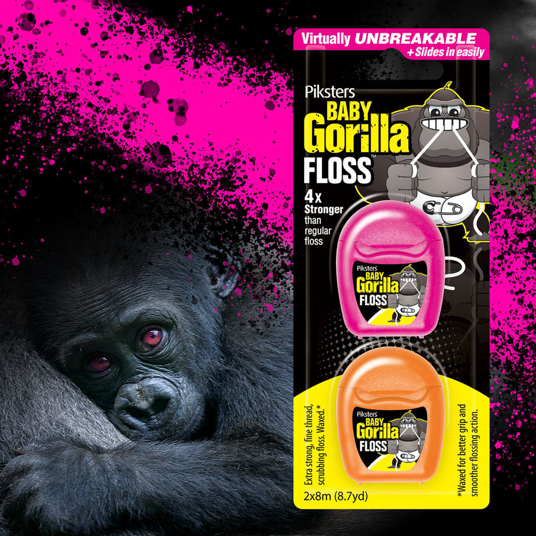 Piksters Baby Gorilla Dental Floss 2pk