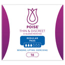 Poise Thin & Discreet Incontinence Pads Regular 16 Pack